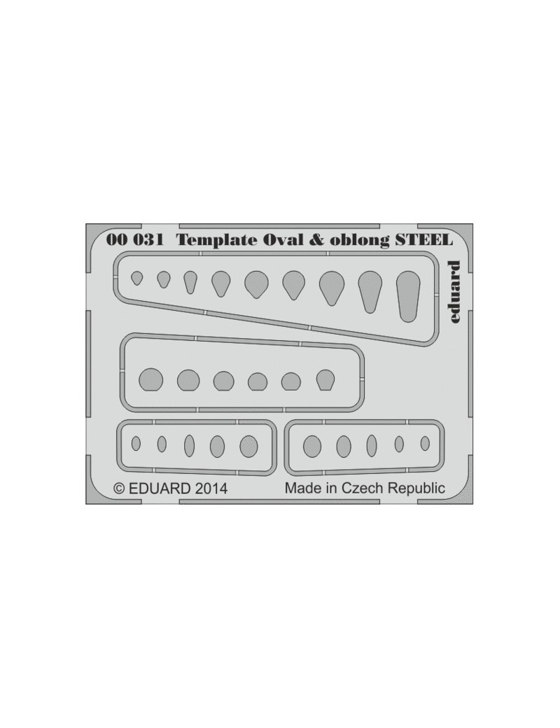 Eduard - Template Ovals and Oblongs Stencils STEEL - 00031