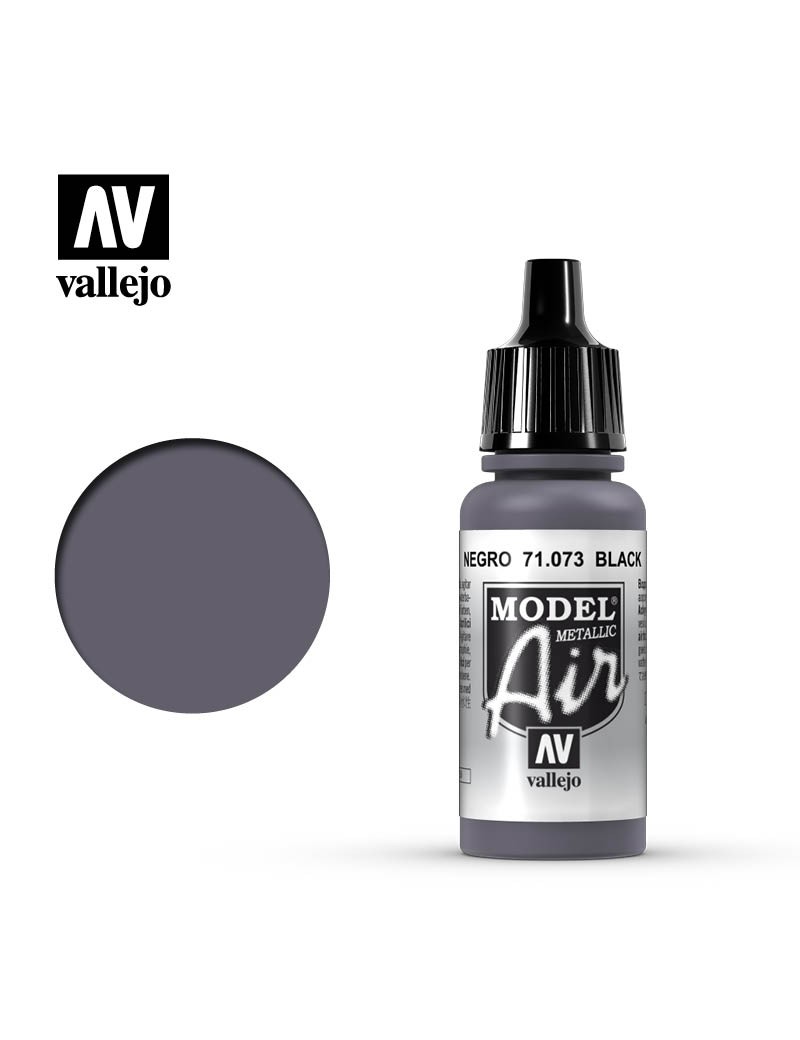 Vallejo Model Air - Metallic Black (17 ml) - 71.073