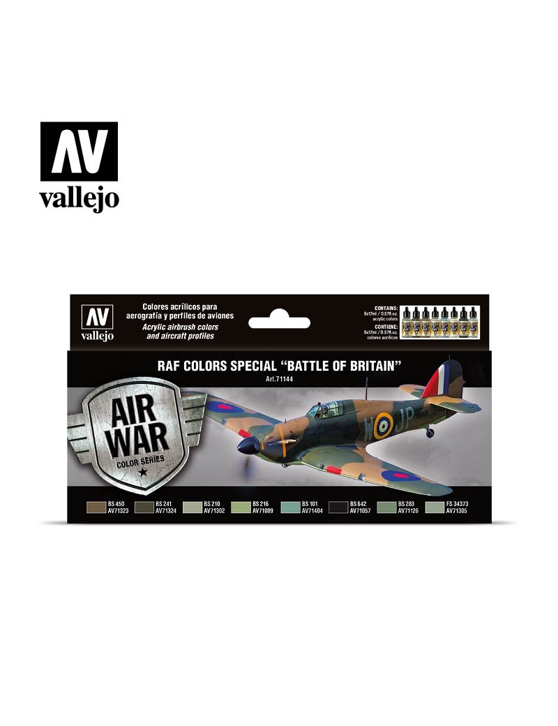 Vallejo Model Air Paint Set - RAF Colors Special "Battle of Britain" - 71144