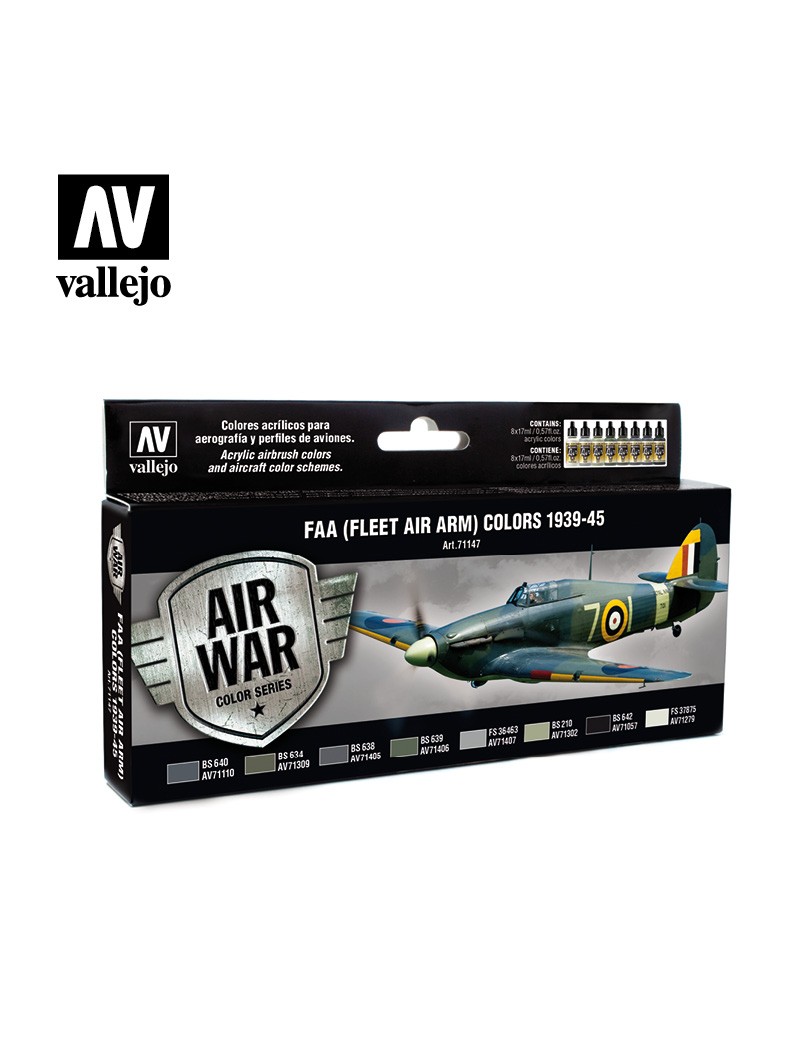 Vallejo Model Air Paint Set - RAF & FAA (Fleet Air Arm) Colors 1939-45 - 71147
