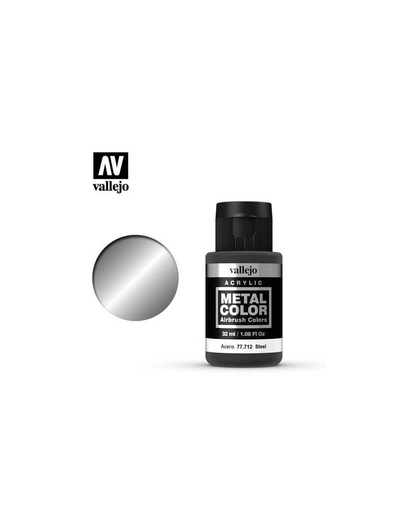 Vallejo Metal Color Aluminum Paint - 32ml Water-Based Metallic Paint For Airbrushing, Model Painting