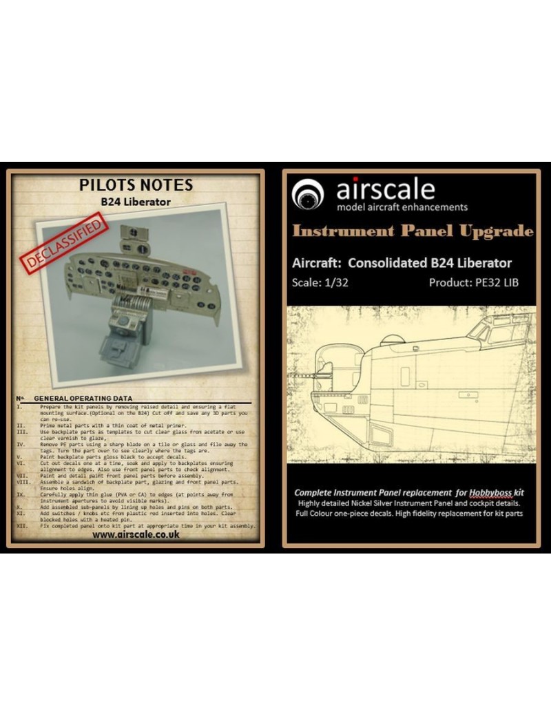 Airscale -  1/32 Scale Consolidated B24 Liberator IP for Hobbyboss B-24 - 3217