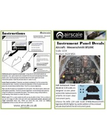 Airscale -  1/24 Airfix Bf109E Instrument Panel - 2406