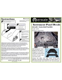 Airscale -  1/24 Airfix Fw 190 Instrument Panel - 2405