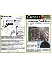 Airscale -  1/24 Airfix P-51 Mustang Instrument Panel - 2404