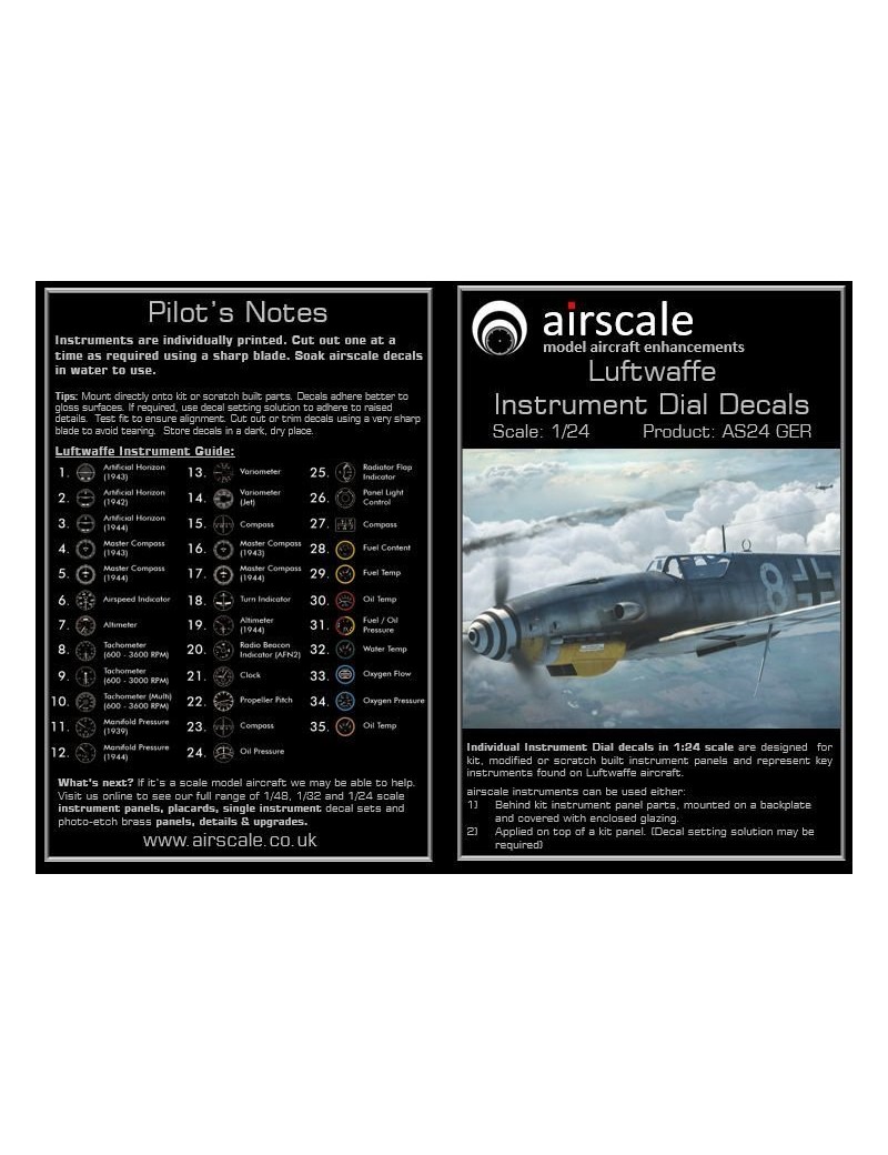 Airscale -  1/24 Luftwaffe Instruments (X51) - 2403