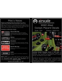 Airscale -  1/24 Allied Cockpit Placards & Dataplates (X334) - 