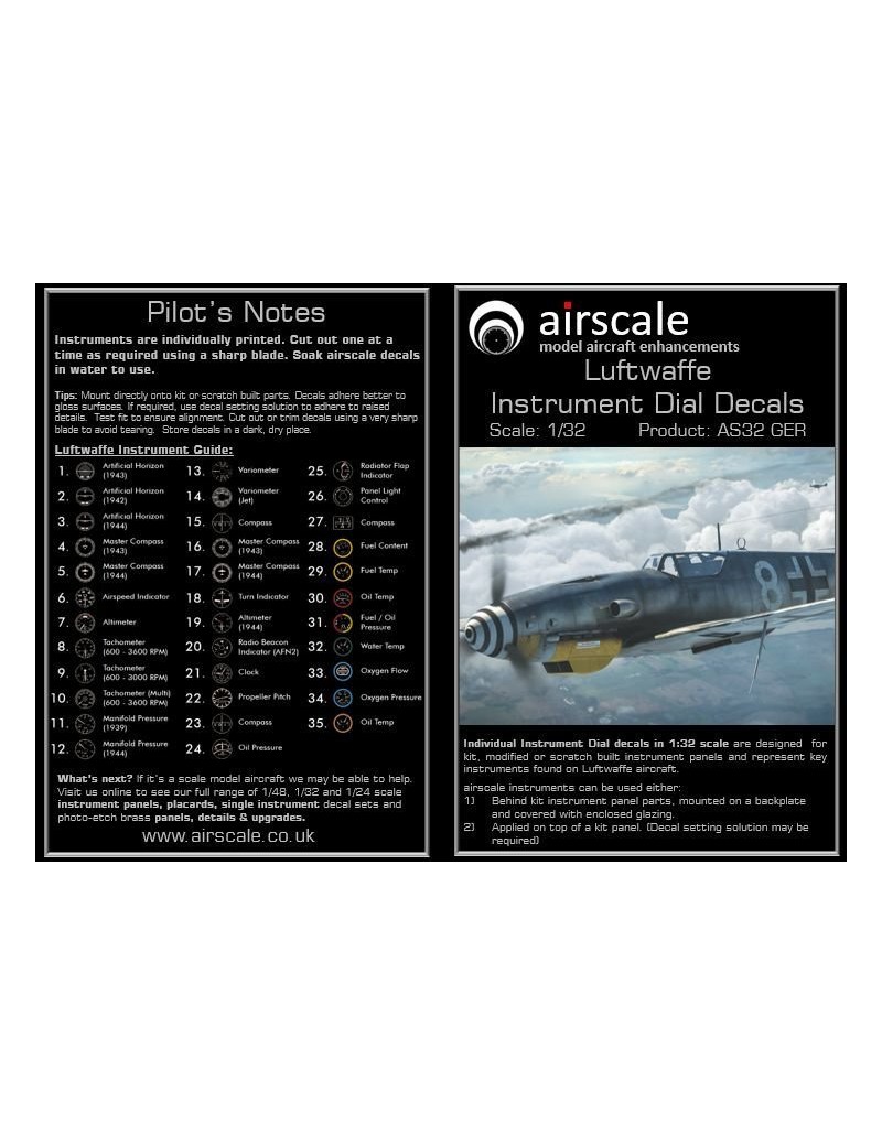 Airscale -  1/32 Luftwaffe Instruments (X51) - 3202