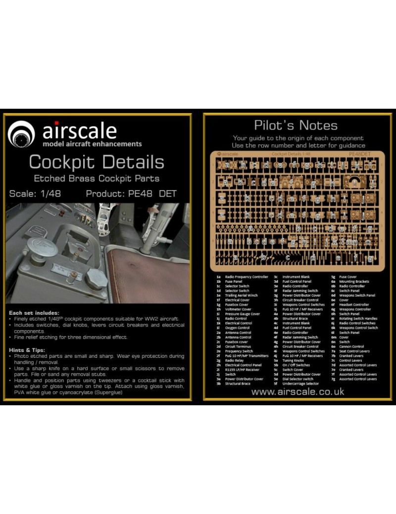 Airscale -  1/48 Photo-etched Cockpit Details - 4811