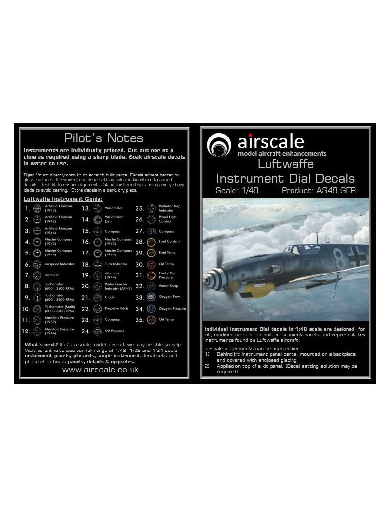 Airscale -  1/48 Luftwaffe Instruments (X156) - 4802