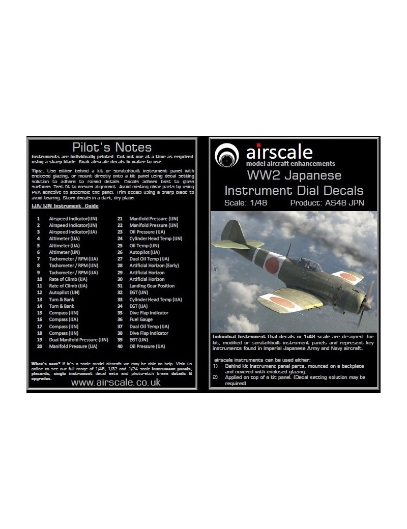 copy of Airscale -  1/32 WW II IJA/IJN Instrument Dials (Decal)