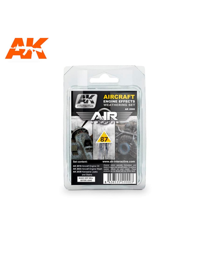 AK - Air Series: Aircraft Engine Effects Weathering Set - 2000