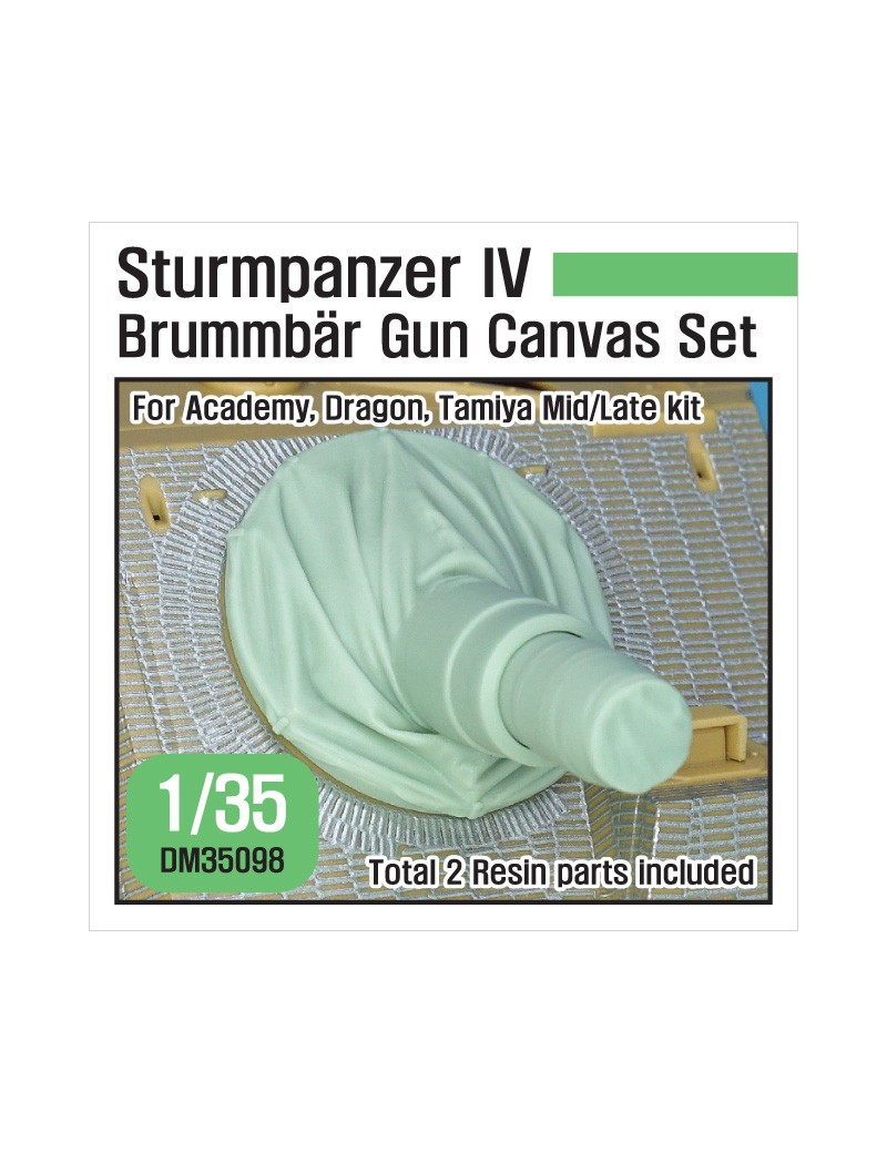 DEF - Sturmpanzer IV Brummbar Mid/Late Canvas cover set (for Academy, Dragon, Tamiya kit) - 35098