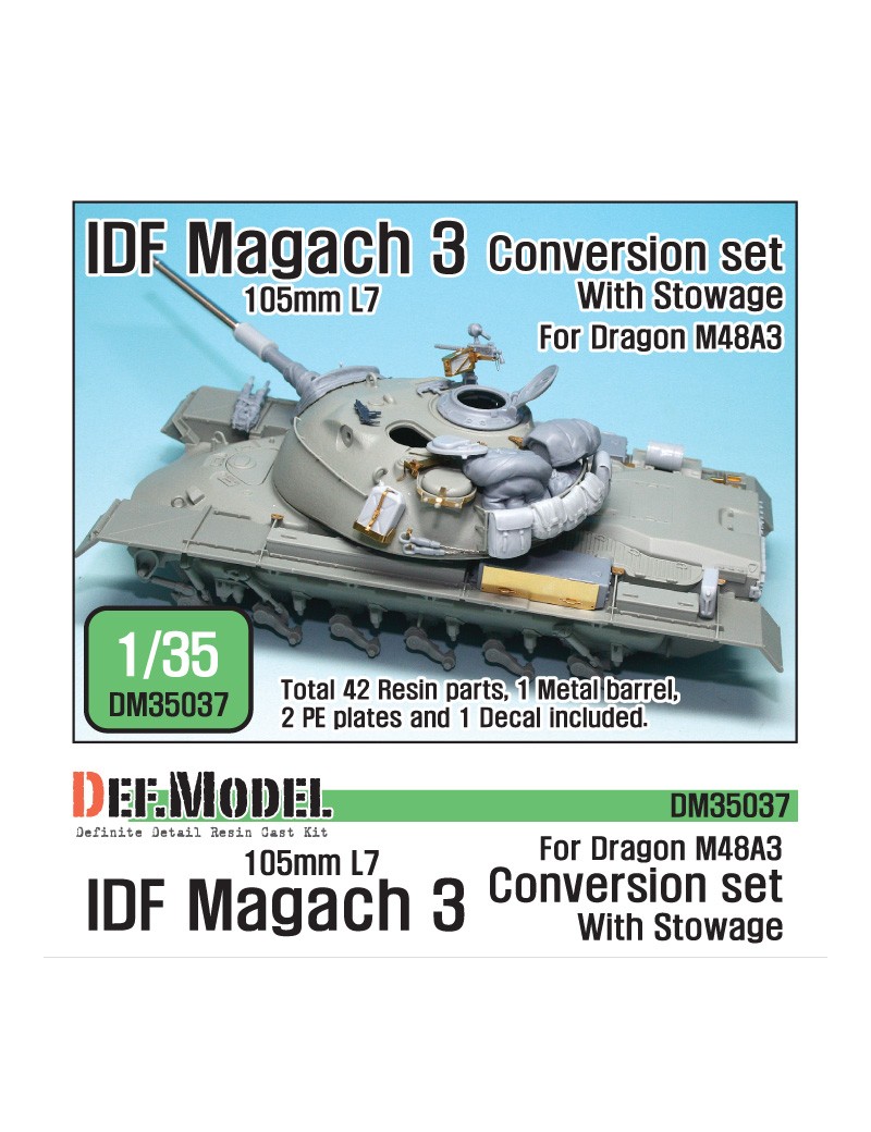 DEF - IDF Magach 3 Conversion set /w stowage (for Dragon M48A3) - 35037