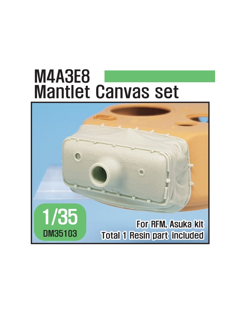 DEF - M4A3E8 Mantlet Canvas Covet set ( for Asuka/Taska/Tamiya 1/35) - 35053
