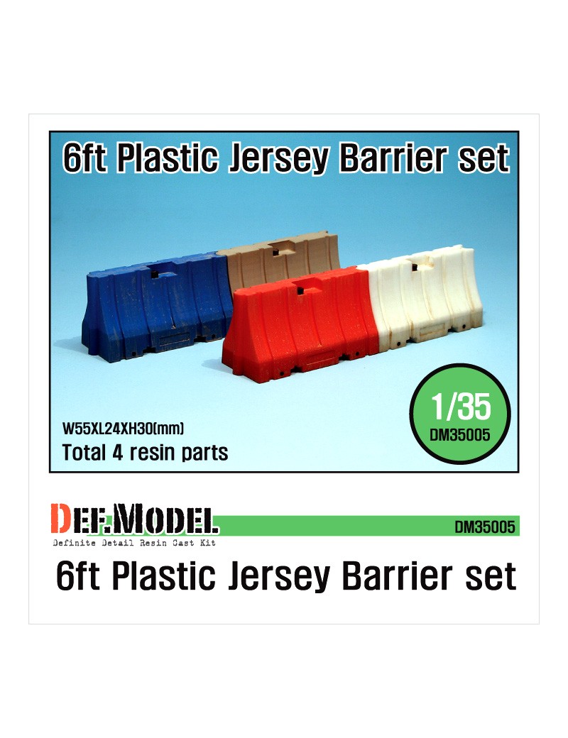 DEF - Modern 6ft Plastic Jersey Barrier set (4 PCS) - 35005