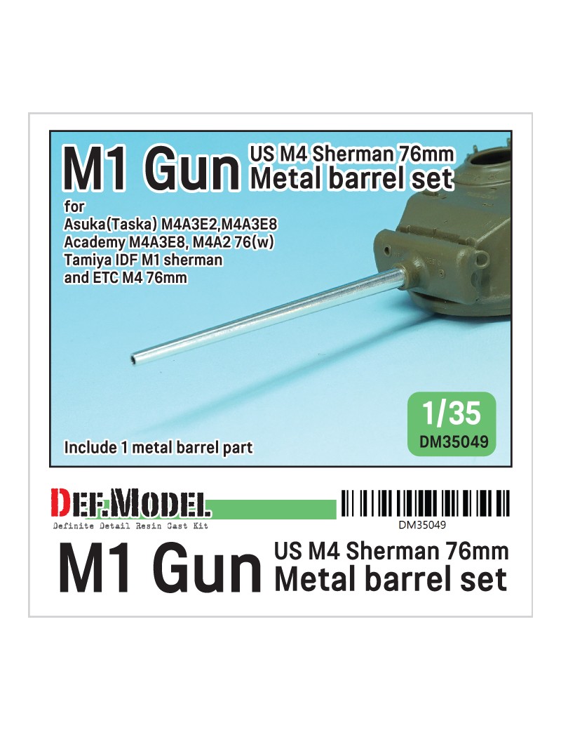 DEF - US M4 Sherman M1 Gun metal barrel set - 35049