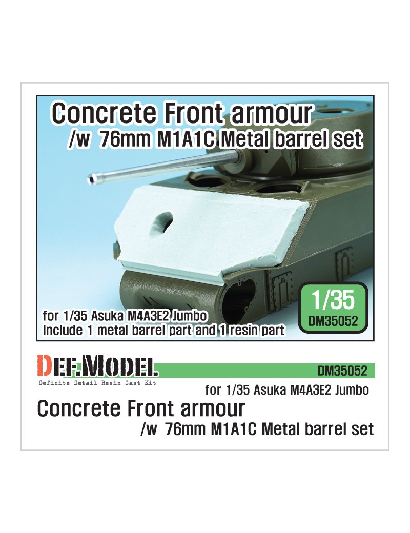 DEF - US M4A3E2 Concrete Front armour /w M1A1C barrel set - 35052