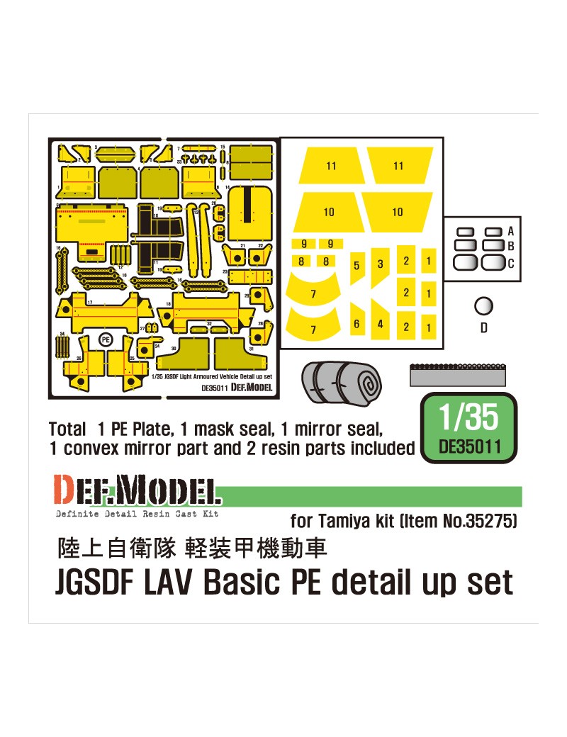 DEF - JGSDF LAV Basic PE detail up set (for 1/35 Tamiya kit) - 35011