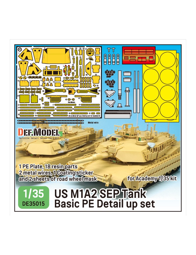 DEF - M1A2 SEP ABRAMS Basic PE set(for 1/35 Academy kit) - 35015