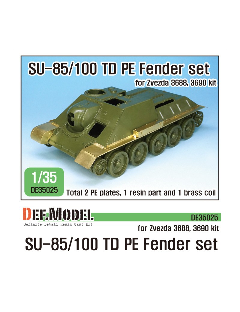 DEF - Su-85/100 TD PE Fender set (for 1/35 Zvezda 3688, 3690) - 35025
