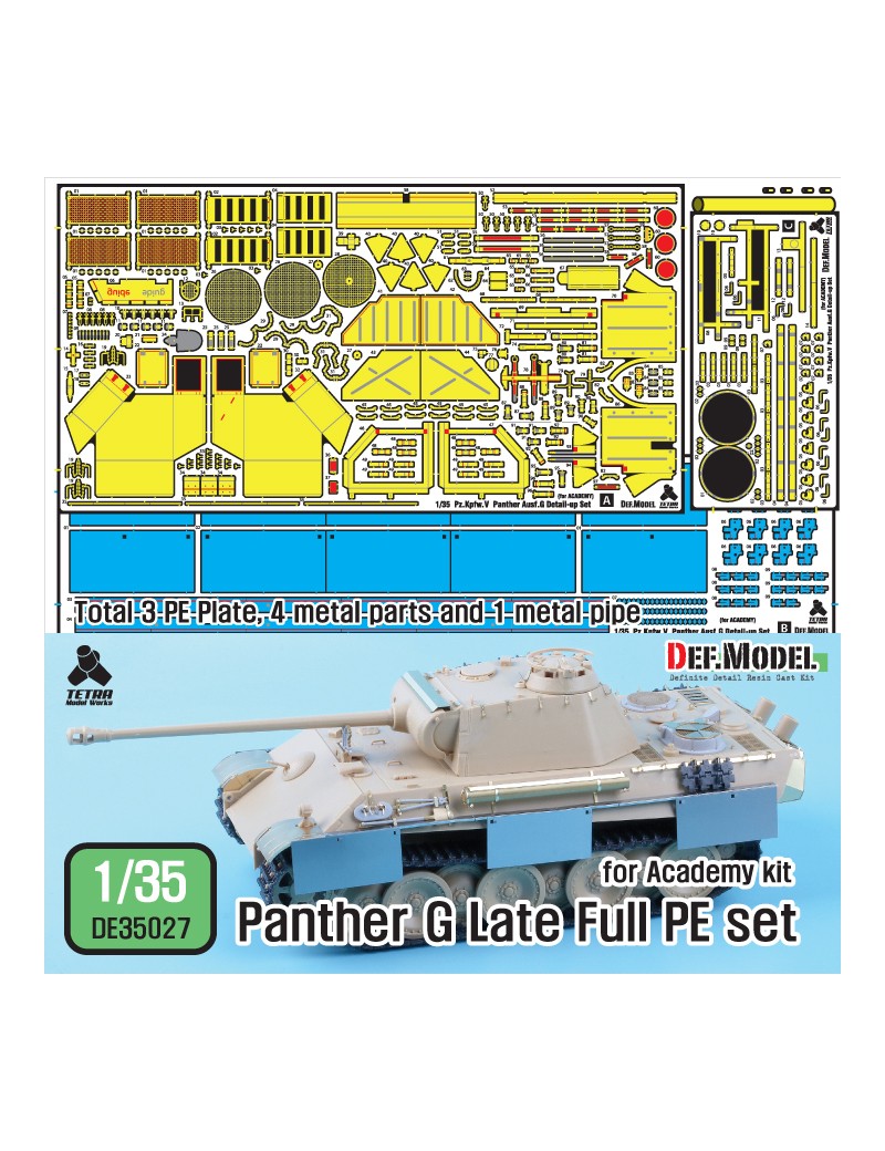 DEF - WWII German Panther G late Full PE set (Academy) - 35027