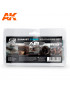 AK - Air Series: Exhaust Stain Weathering Set - 2037