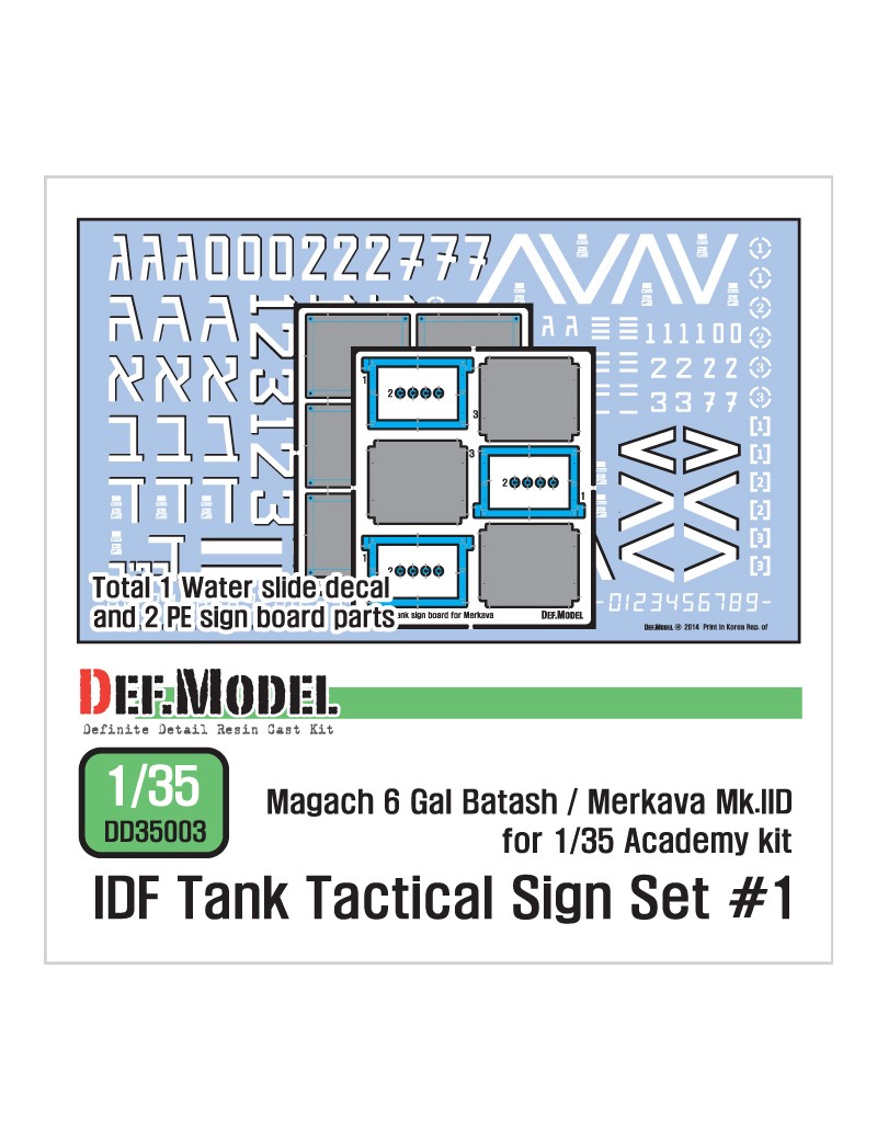 DEF - IDF Tank Tactical sign set 1 - 35003