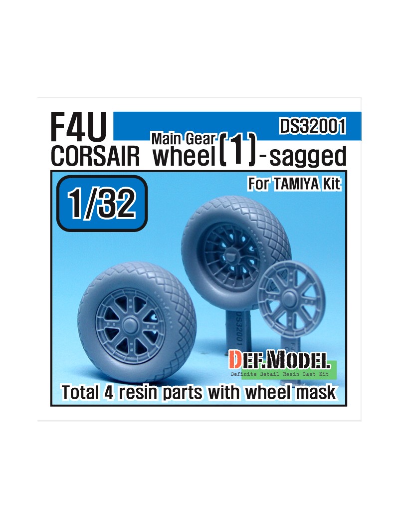 DEF Model -  Vought F4U Corsair Wheel set 1 (for Tamiya 1/32) - 32001
