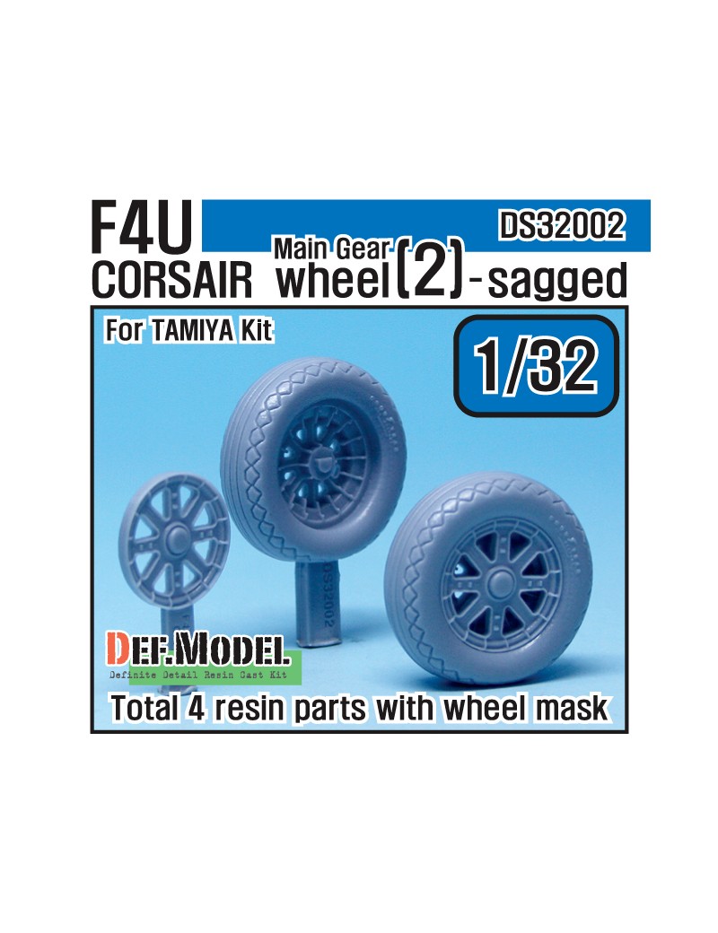 DEF Model -  Vought F4U Corsair Wheel set 2 (for Tamiya 1/32) - 32002