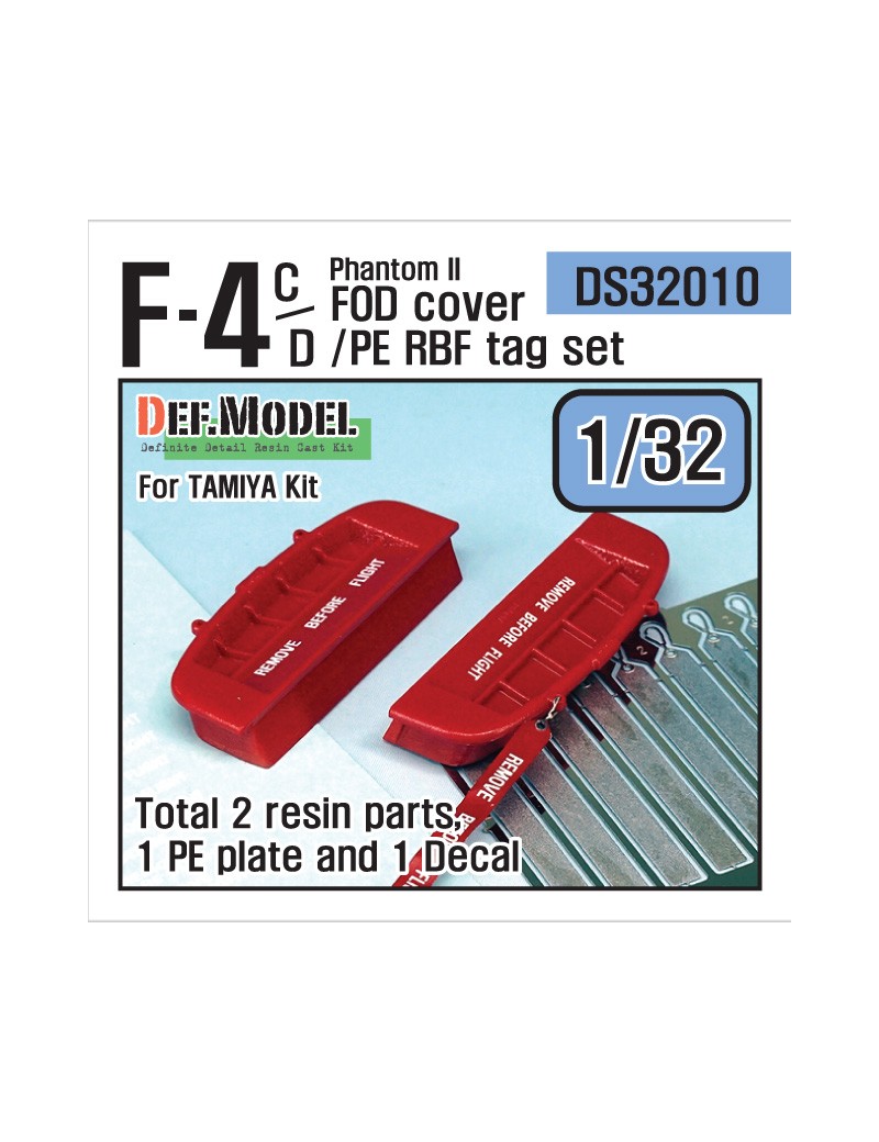 DEF Model -  F-4C/D Phantom II FOD cover / PE RBF tag set (for TAMIYA 1/32) - 32010