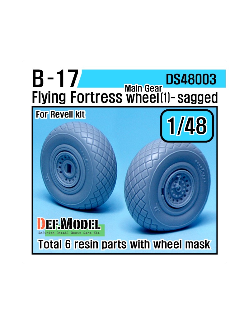 DEF Model -  B-17 Flying Fortress Wheel set 1 (for Revell 1/48) - 48003
