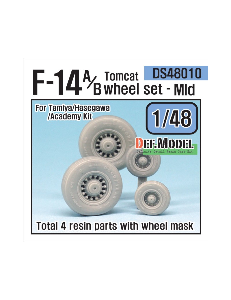 DEF Model -  F-14A Tomcat Wheel set- Mid (for TAMIYA/Hasegawa 1/48) - 48010