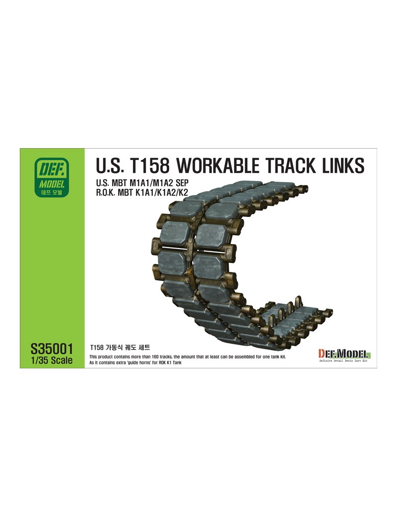 DEF - T158 Workable Track Set (for 1/35 M1 Abrams) - S35001