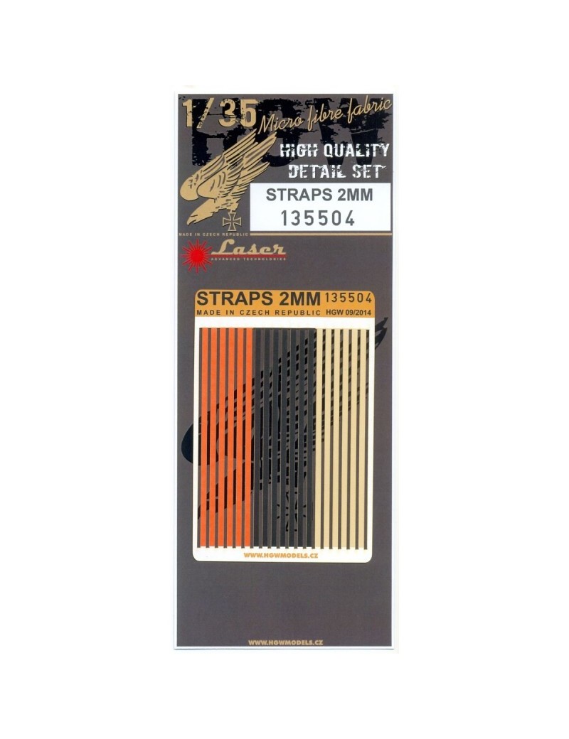 HGW - Straps 2mm - Belts 1/35 - 135504