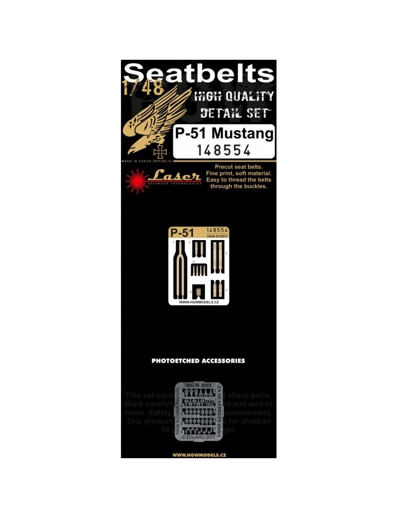 HGW - P-51 Mustang - Seatbelts 1/48 - 148554