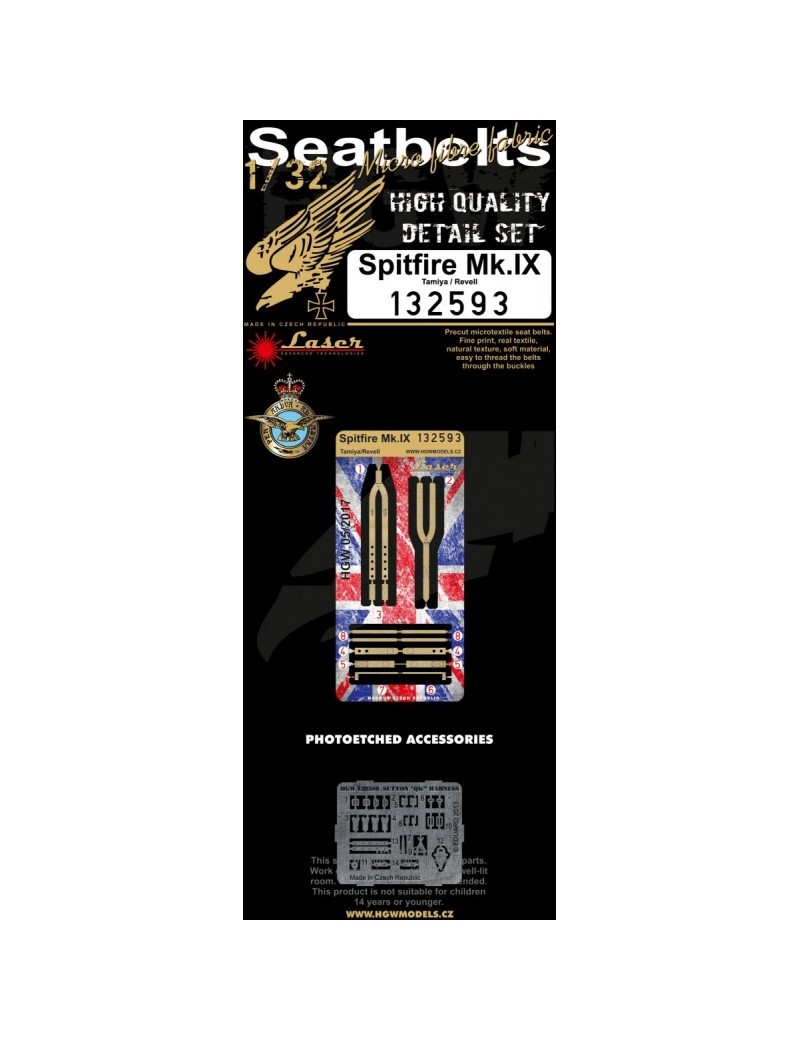 HGW - Spitfire M k.IX - Seatbelts 1/32 -132593