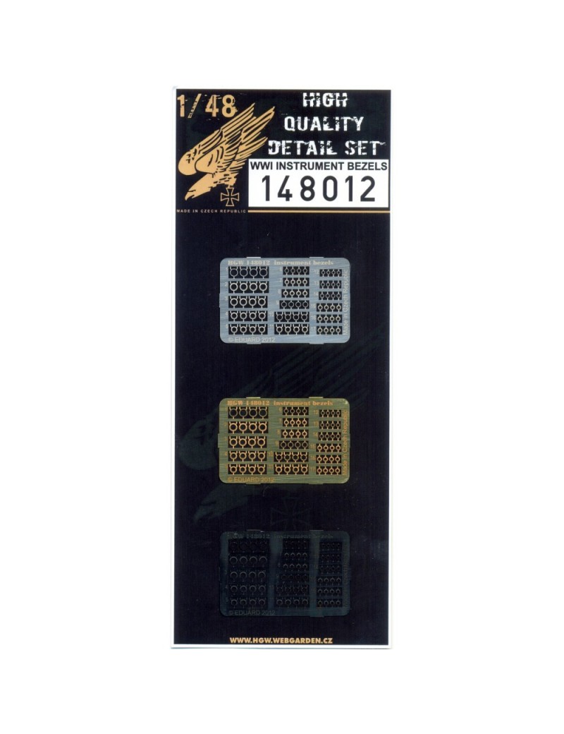 HGW - WWI Instrument Bezels - PE Set 1/48 - 148012