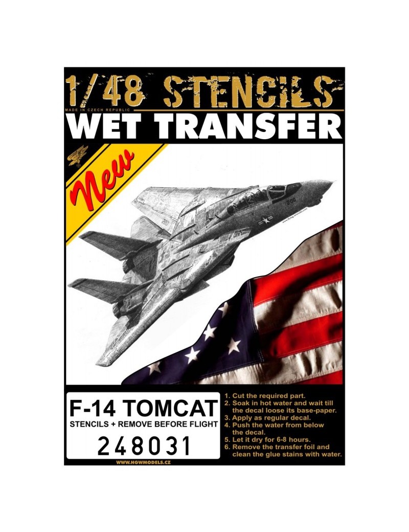 HGW - F-14 Tomcat - Stencils + RBF 1/48 - 248031