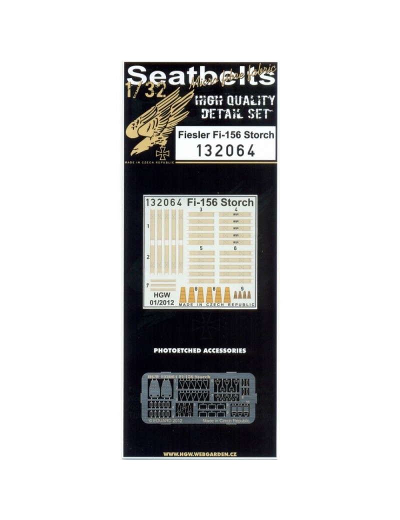 HGW - 1/32  Fiesler Fi 156 Storch Seatbelts - 132064