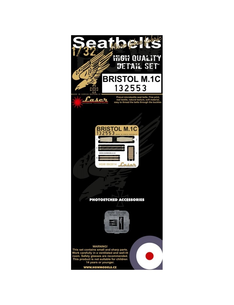 HGW - 1/32 Bristol M.1C Seatbelts -132553