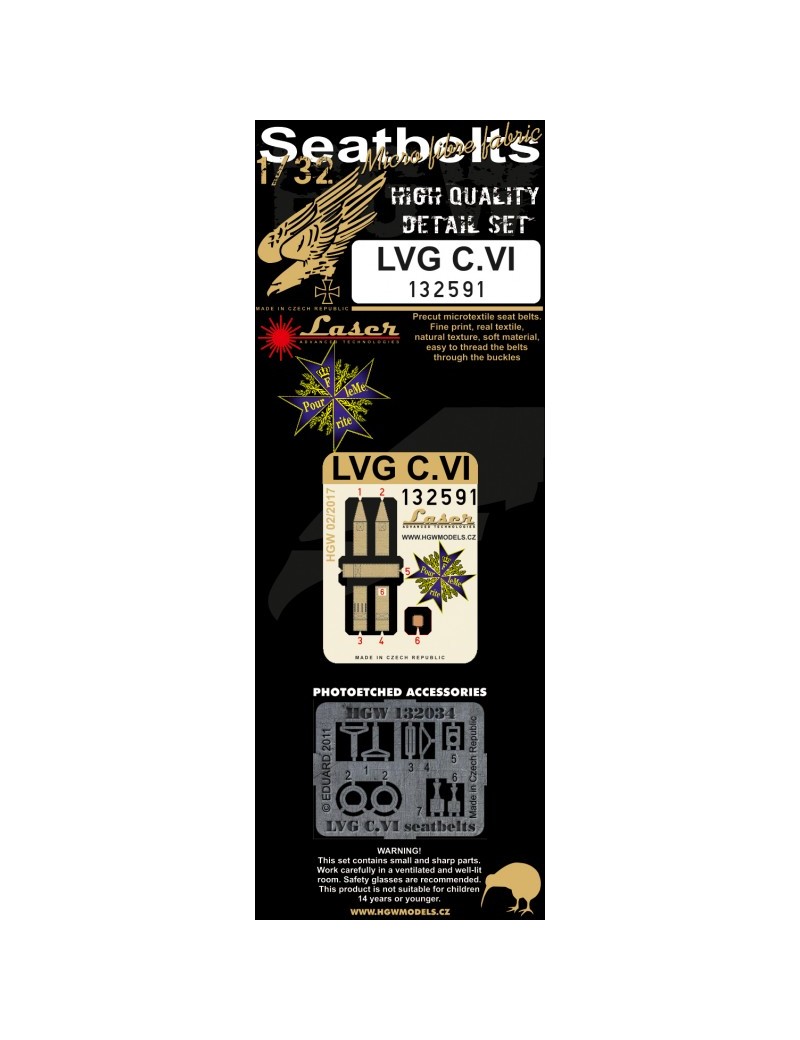 HGW - 1/32 LVG C.VI Seatbelts -132591
