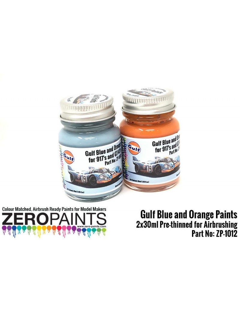 ZP - Gulf Blue and Orange Paints 2x30ml - 1012