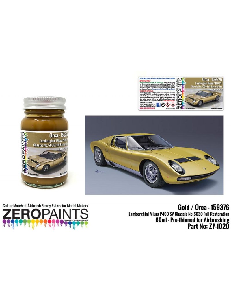 ZP - Lamborghini Miura P400 SV Full Restoration Orca (Gold) Paint 60ml  - 1020