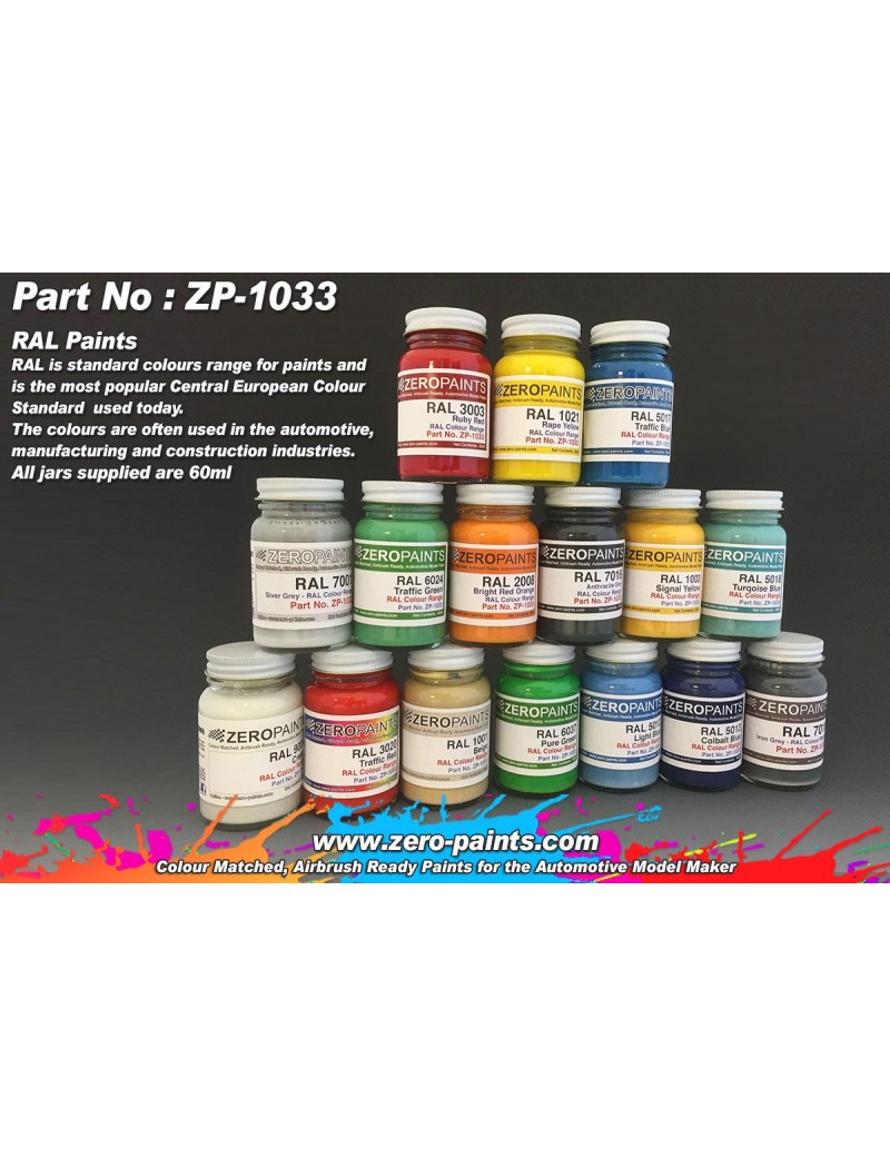 ZP - RAL Paints (European Standard Colour Range) 60ml  - 1033