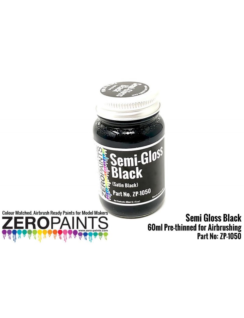 ZP - Semi Gloss Black Paint 60ml  - 1050