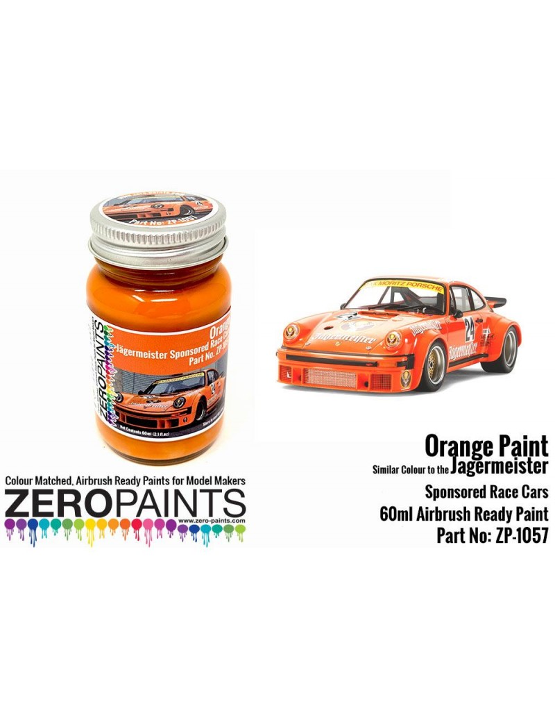 ZP - Orange Paint Similar Colour to the Jagermeister Sponsored Race Cars 60ml  - 1057