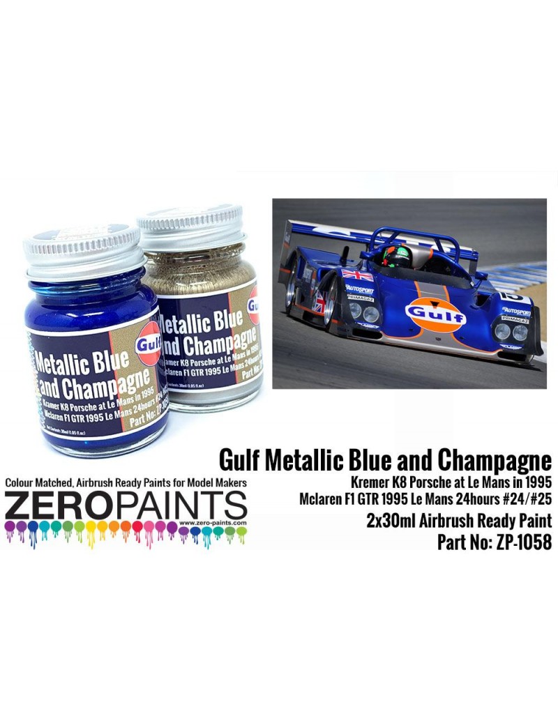 ZP - Gulf Metallic Blue and Champagne Paint Set 2x30ml  - 1058