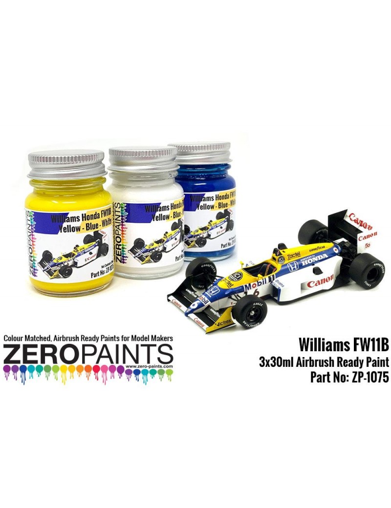 ZP - Williams FW11B Blue/Yellow Paint Set 3x30ml  - 1075