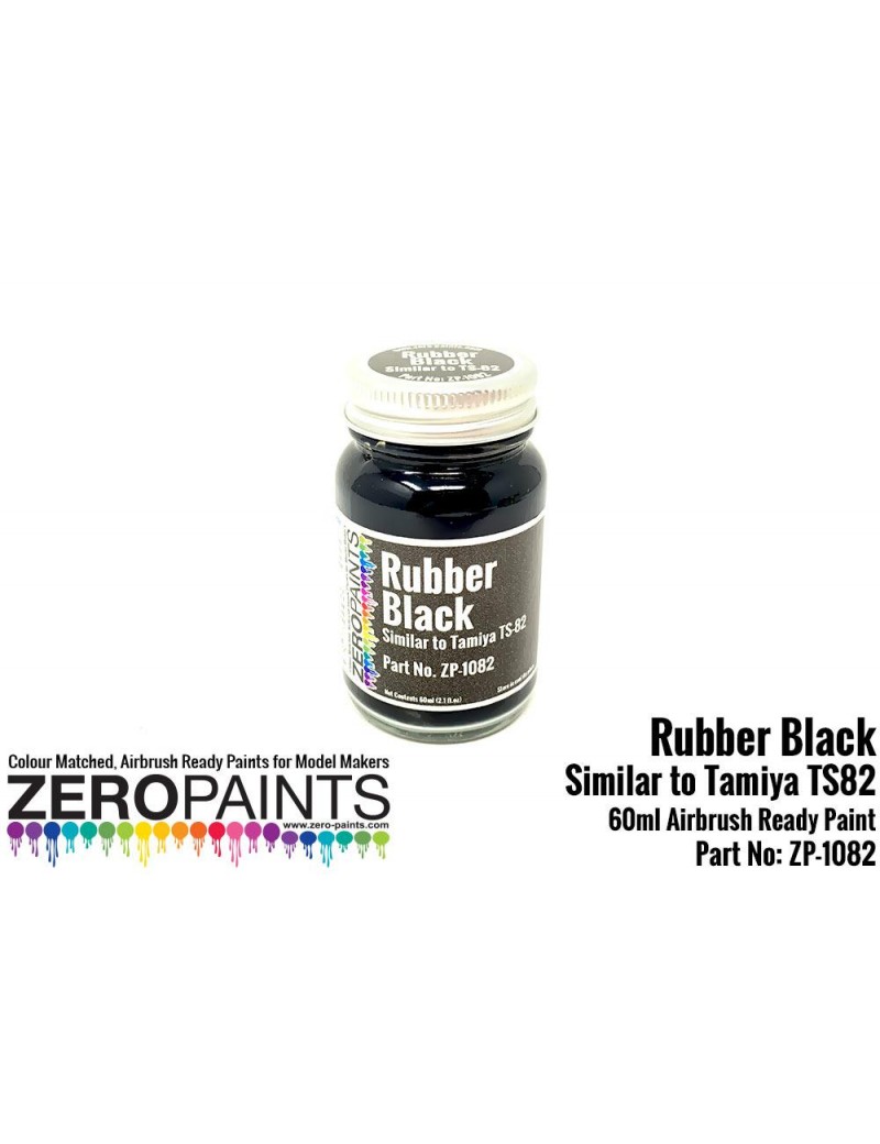 ZP - Rubber Black Paint (Similar to TS82) 60ml  - 1082